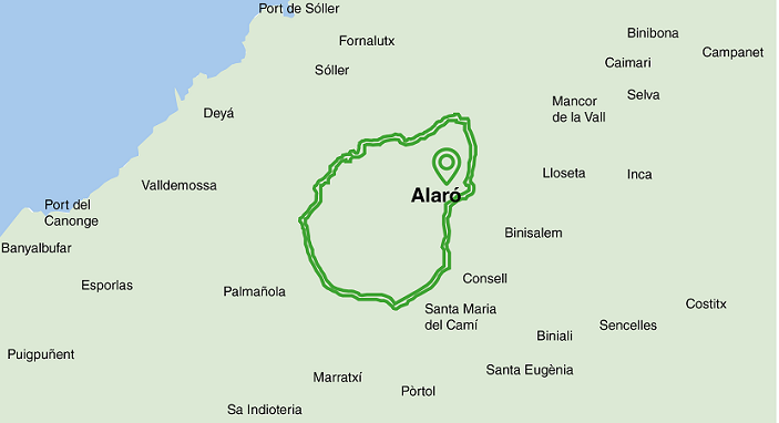 mejores rutas ciclistas de Mallorca Alaro-Orient-Bunyola-Alaro