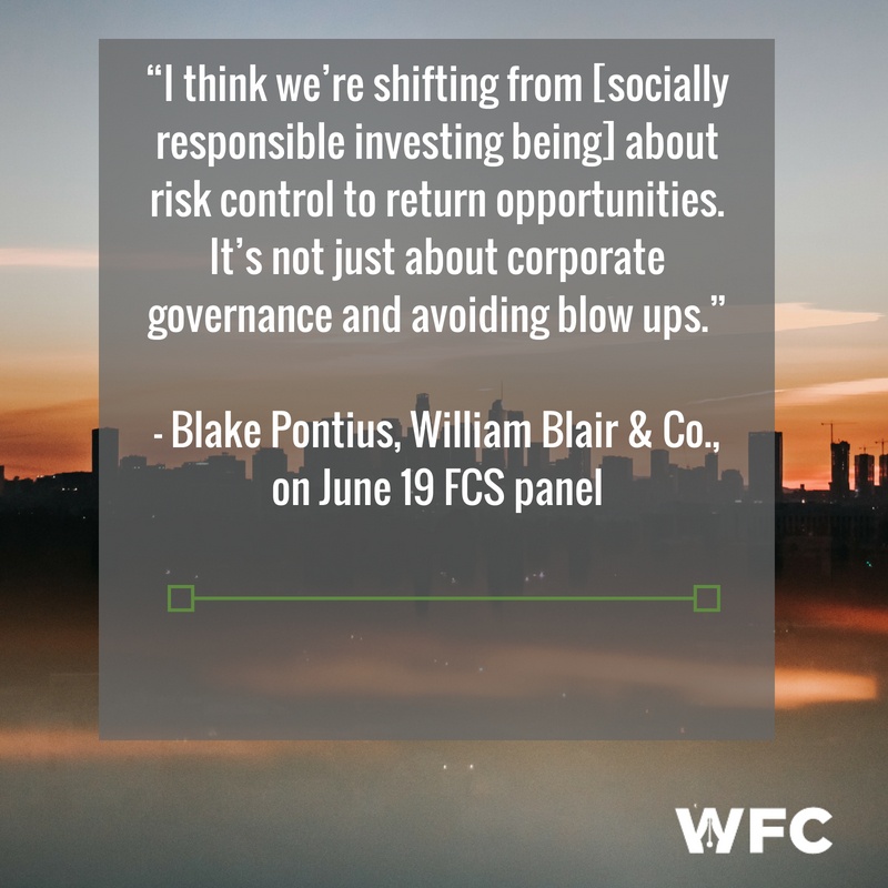 “I think we’re shifting from it’s about risk control to return opportunities,” Pontius said. “It’s not just about corporate governance and avoiding blow ups.”