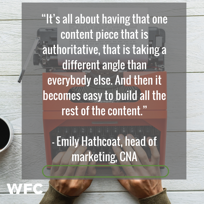 “It’s all about having that one content piece that is authoritative, that is taking a different angle than everybody else,” Hathcoat said. “And then it becomes easy to build all the rest of the content.”