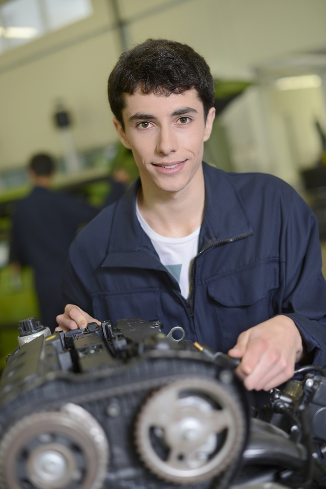 Portrait of student in auto mechanics