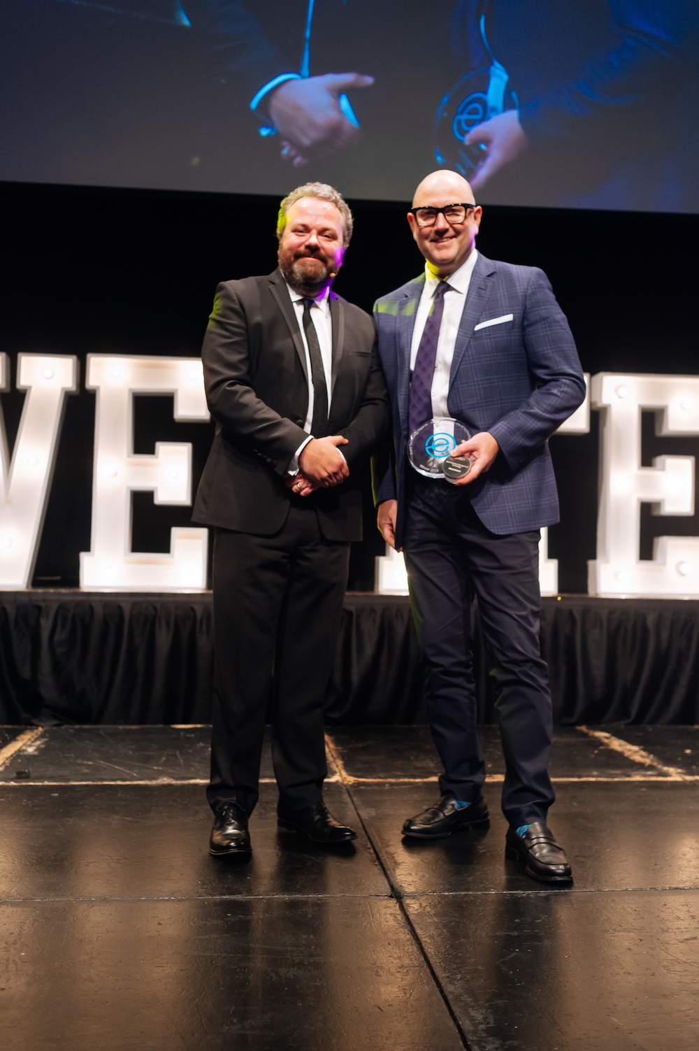 CEO Todd Heintz receiving the Event Tech Awards 2019 for Attendease 