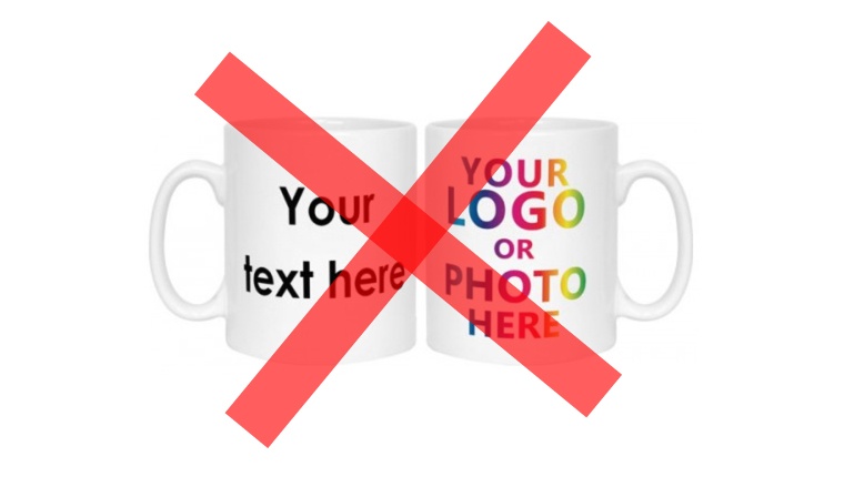 no promo mugs