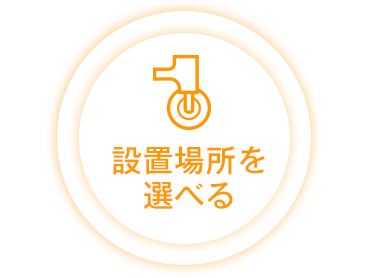 設置場所を選べる
