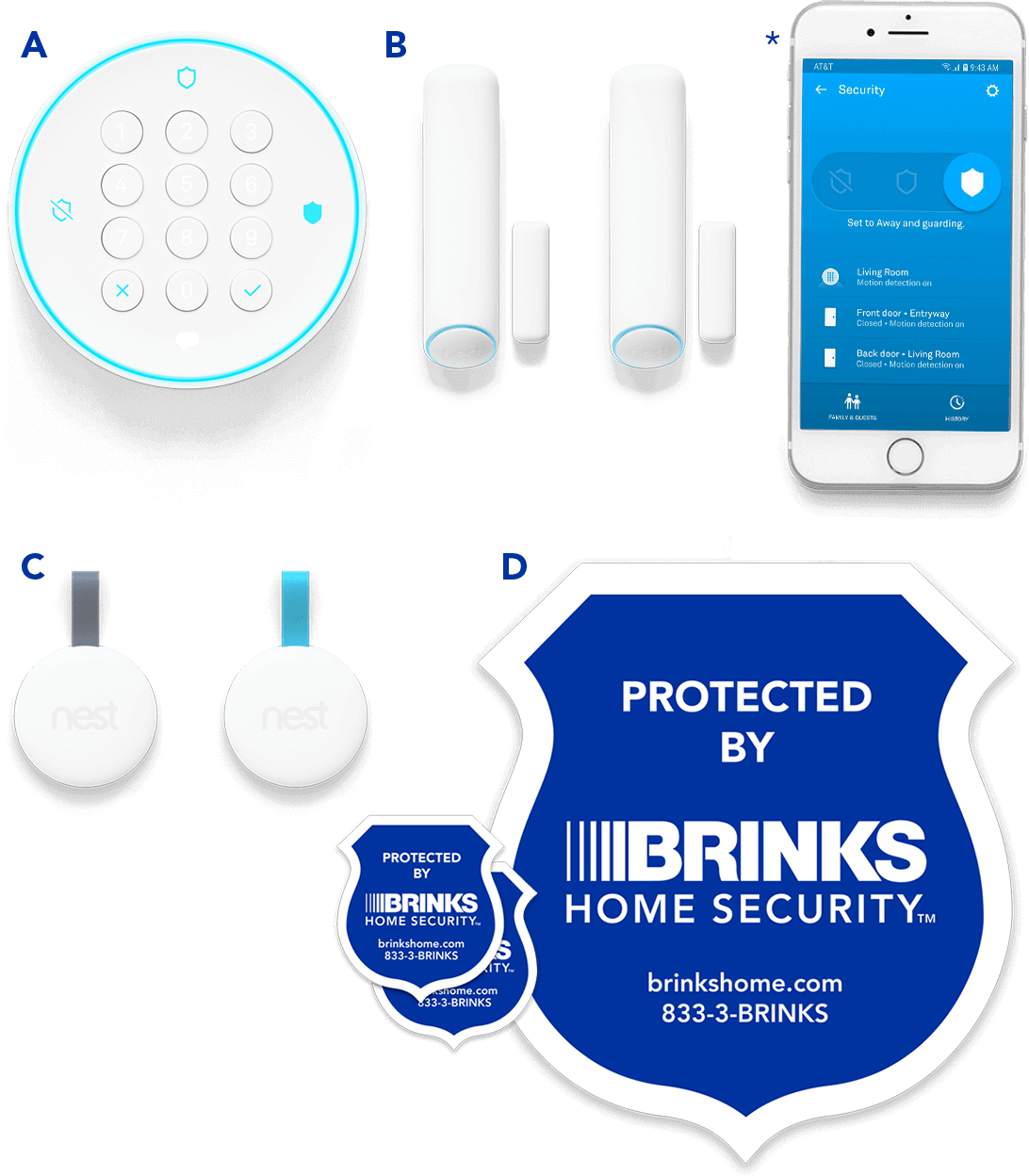 brinks home security nest