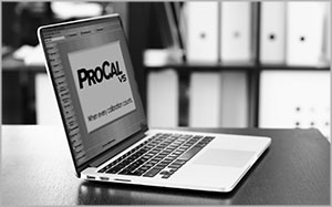 ProCalV5 Software On Laptop