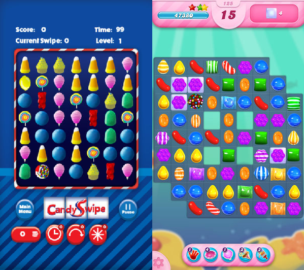 CandySwipe and Candy Crush Saga