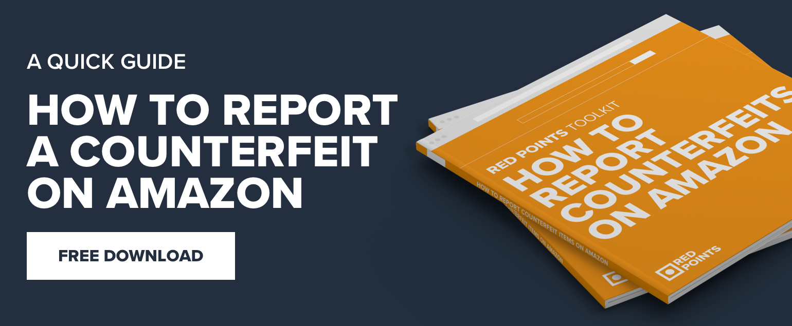 Red Points ebook on how to report a counterfeit item on Amazon