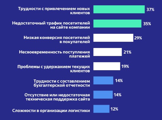 Опрос: онлайн-бизнес в России страдает от нехватки новых клиентов