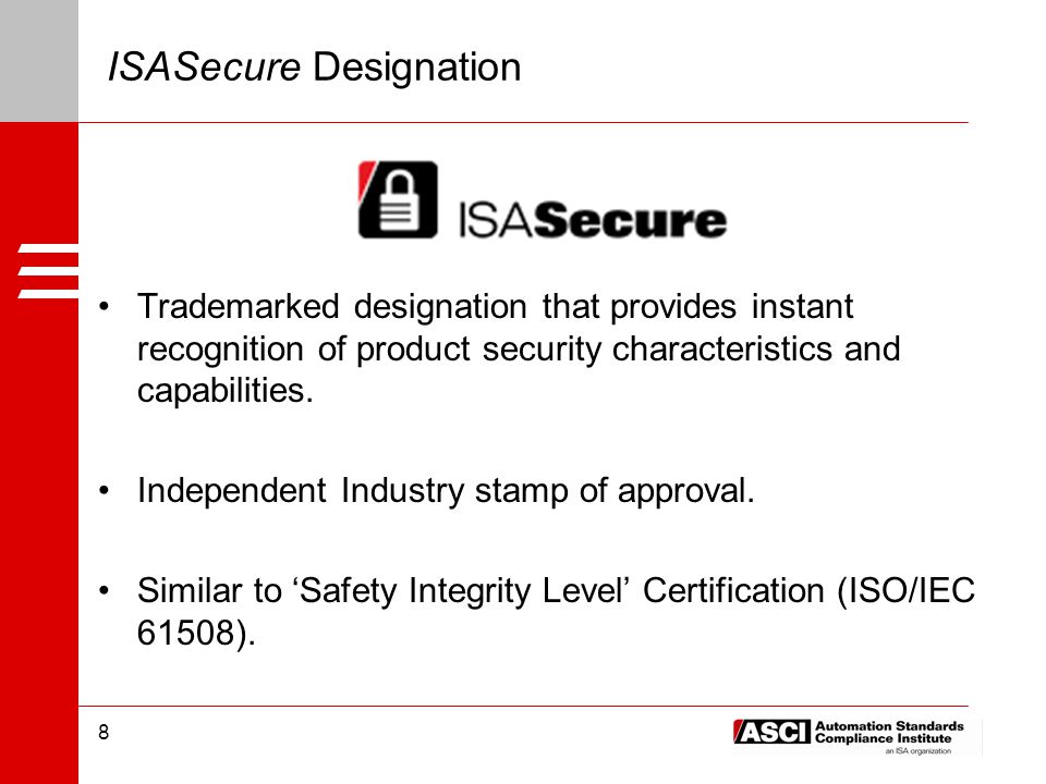 OPAF и ISA заключили соглашение об использовании ISASecure