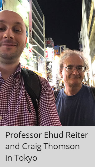 Professor Ehud Reiter and Craig Thomson in Tokyo