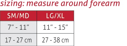 Hg80 Premium Elbow Brace Size Chart