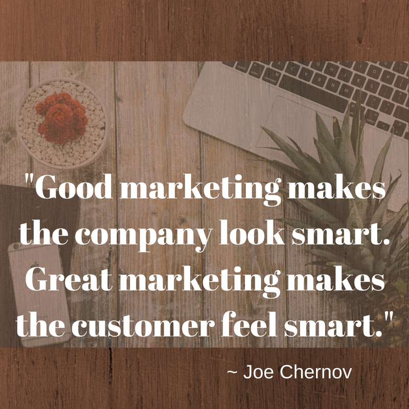 marketing quote by joe chernov