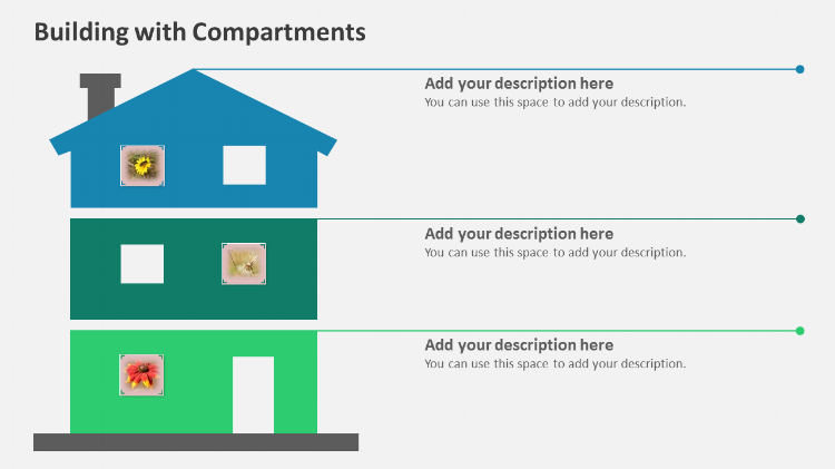 Building with compartments Powerpoint design elements Building with compartments Powerpoint design elements