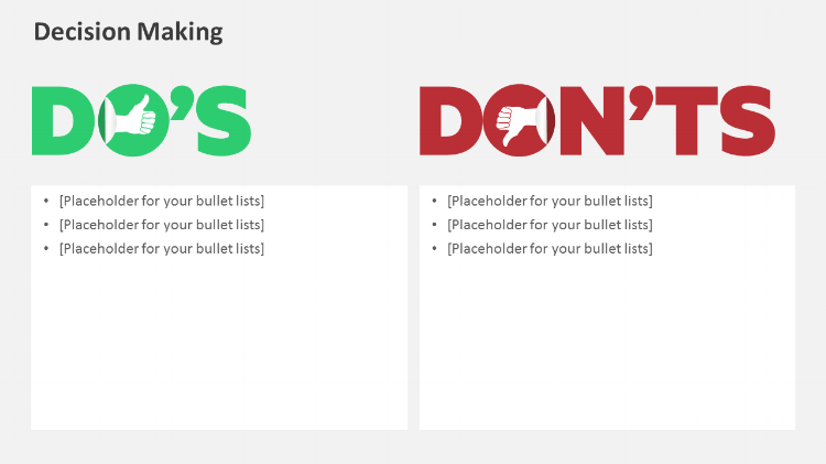 Do's and Dont's Powerpoint design elements Do's and Dont's Powerpoint design elements