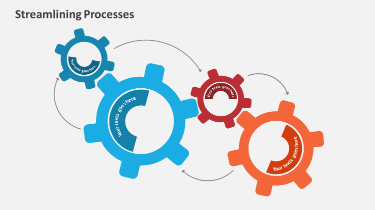 Streamlining Process Powerpoint design elements Streamlining Process Powerpoint design elements