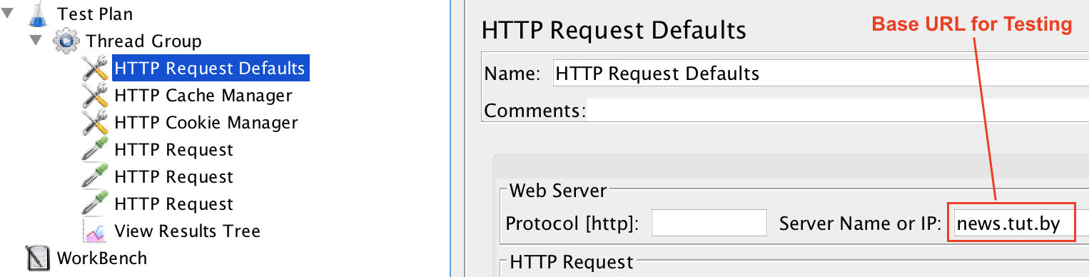 Learning JMeter, how to use the HTTP Request defaults, how to build your script