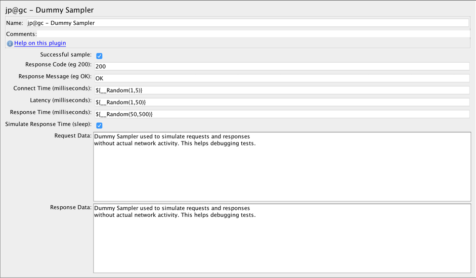 jmeter's dummy sampler
