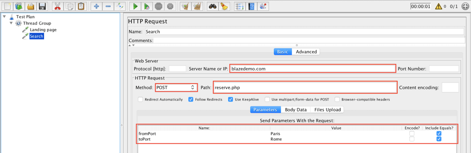 jmeter debugging with the dummy sampler