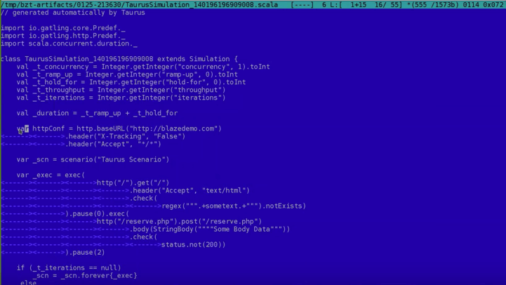 Scala file on Taurus