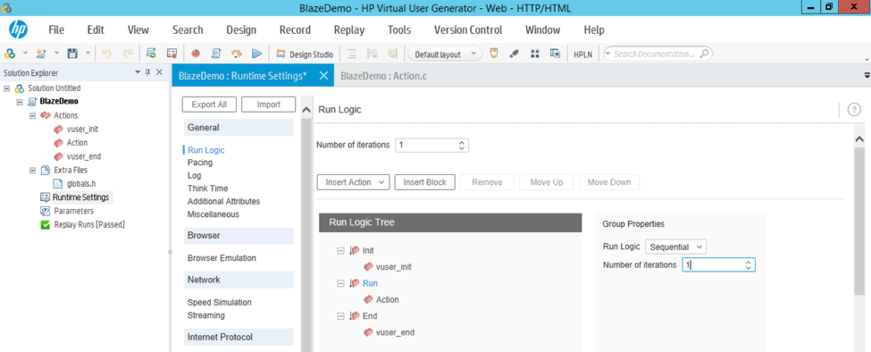 double check you have 1 iteration under “General -&gt; Run Logic”. There is no need to record test iterations, it is better to handle them in JMeter on the Thread Group level or with a Loop Controller.