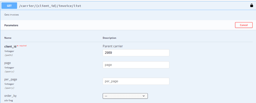 entering information parameters