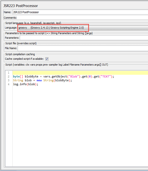 Adding code to JSR223 PostProcessor'