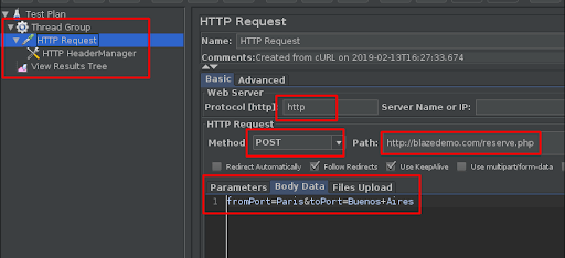 Create HTTP request