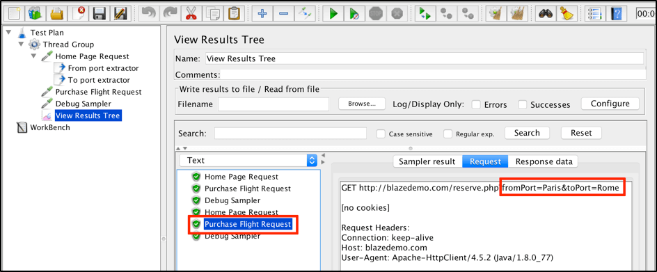 Finding different values for defined parameters in subsequent execution of the script using the CSS/JQuery Extractor.