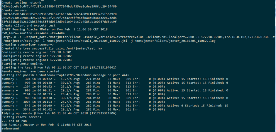 using docker for distributed load testing