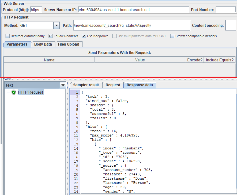 jmeter test on elasticsearch tutorial