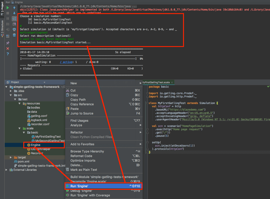 gatling frameowrk for performance testing