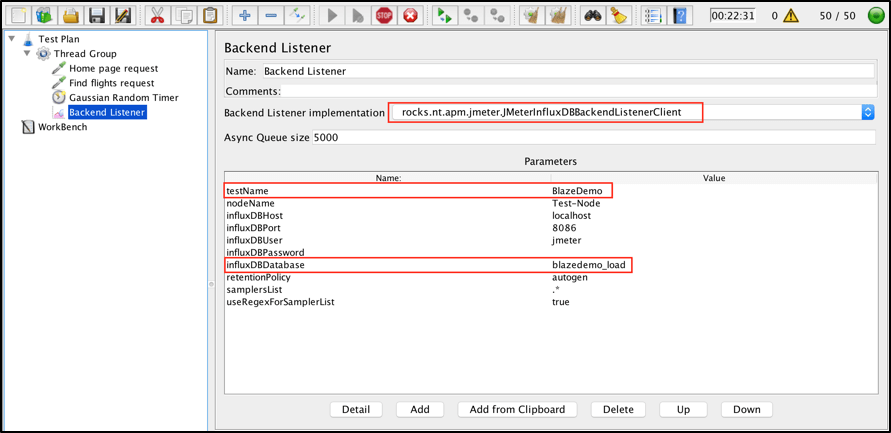 jmeter grafana influxdb