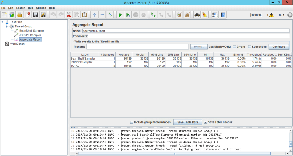 Code in Beanshell and JSR223 samplers