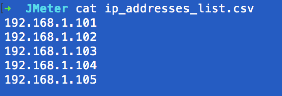 creating a jmeter test and running for many ip addresses