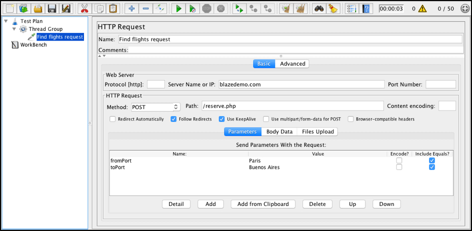 maximum jmeter users - add http request