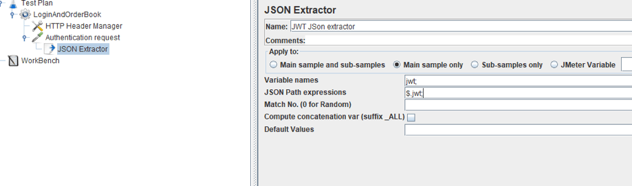 configuring jmeter for microservices testing