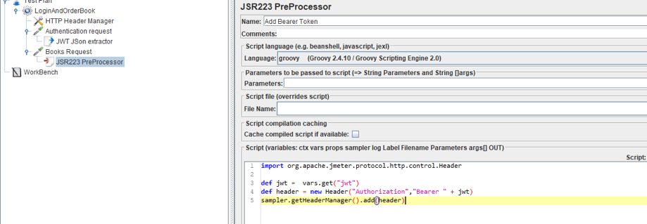 jmeter load testing of microservices