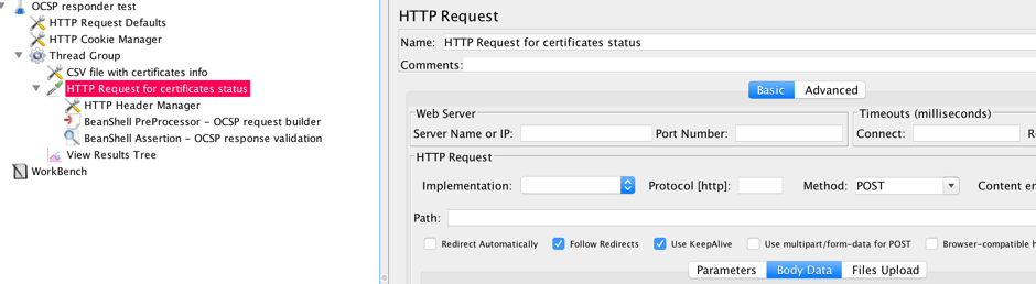A screenshot of the HTTP request.