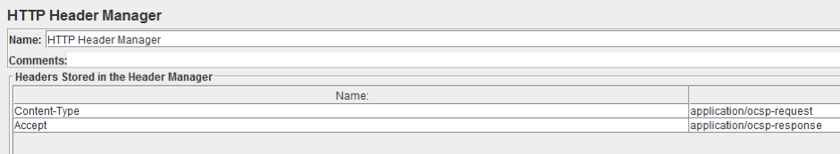 add http header manager, jmeter, ocsp