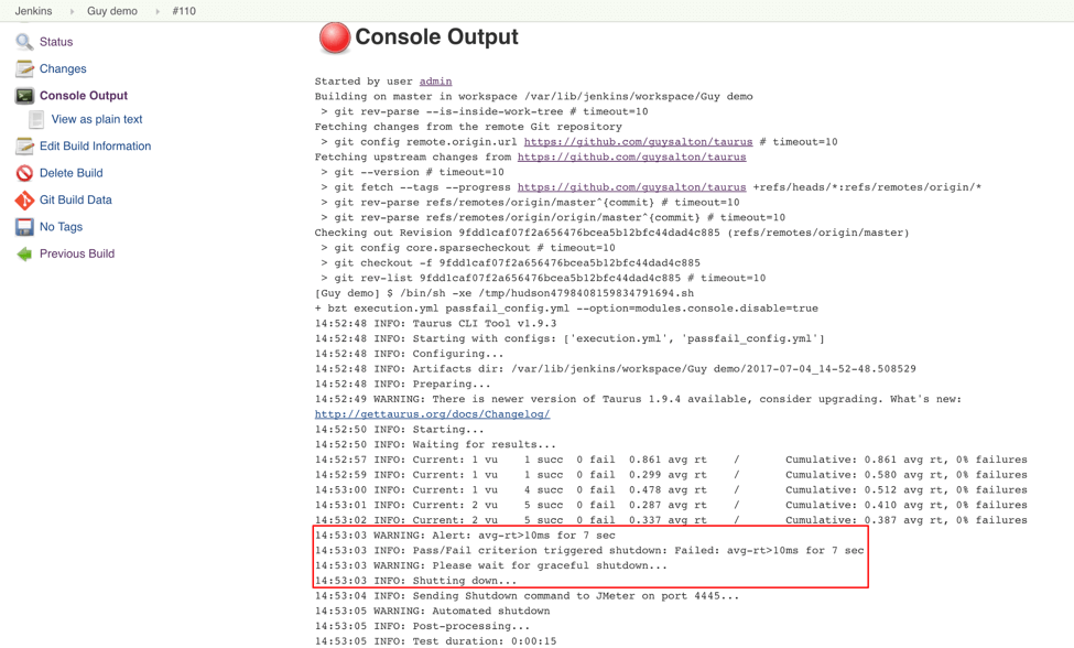 pass fail thresholds jenkins