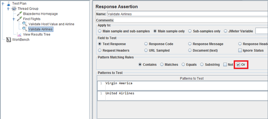 assertions in apache jmeter