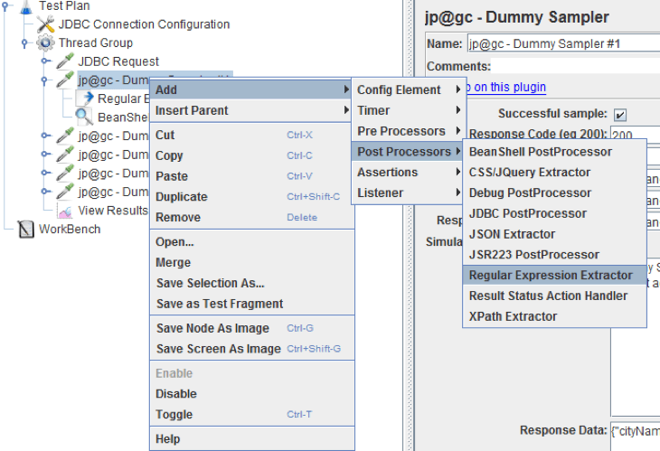 Add Regular Expression Extractor to Dummy Sampler