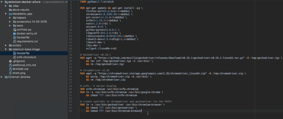 selenium test example gecko driver