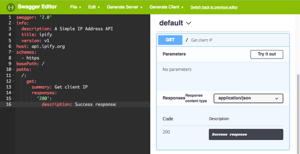 Executing a response directly to the API