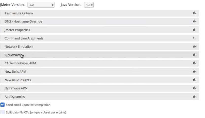 blazemeter supports apm tools for the taurus test