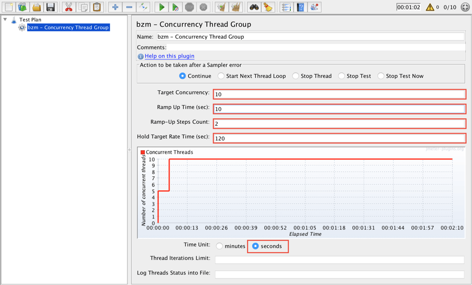 jmeter, throughput shaping timer