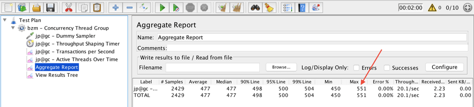 running threads for rps testing, jmeter