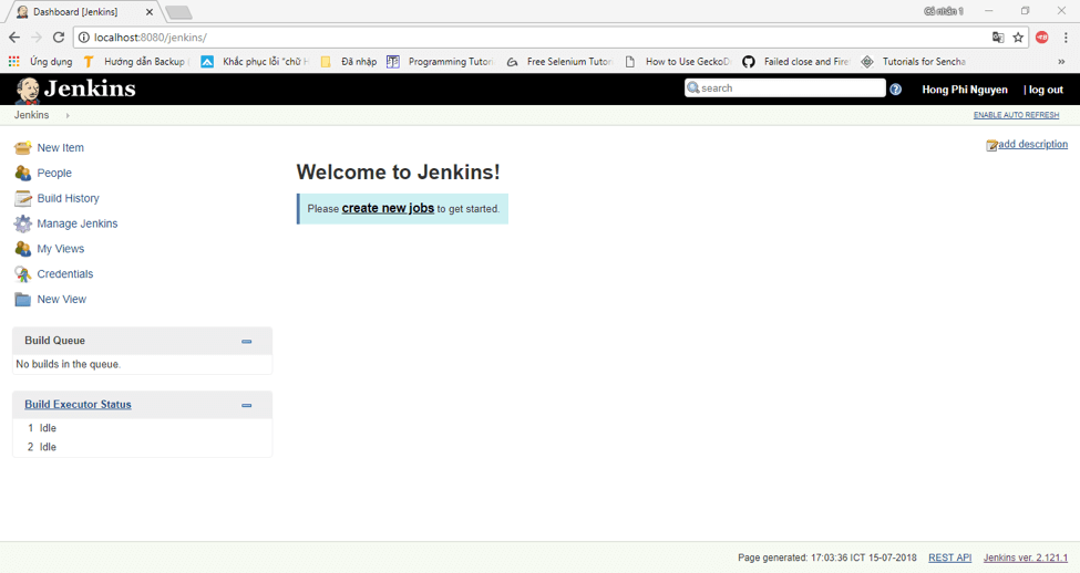 jenkins job with tomcat servlet