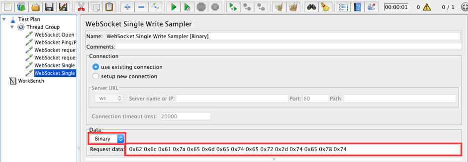 WebSocket Single Write Sampler