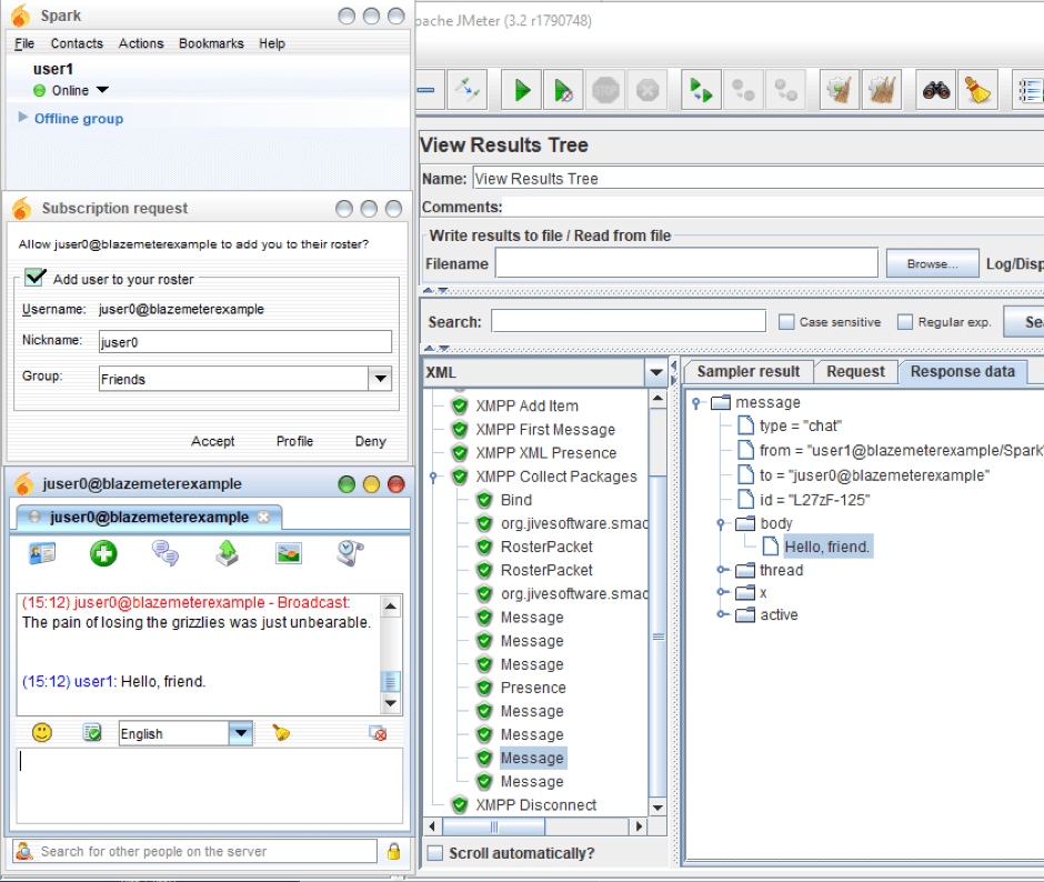 load testing xmpp